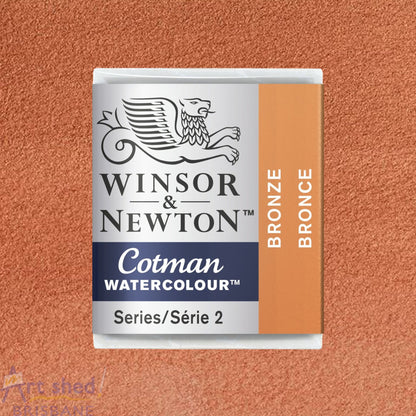 Winsor and Newton Cotman Watercolour Metallic Half Pan BRONZE