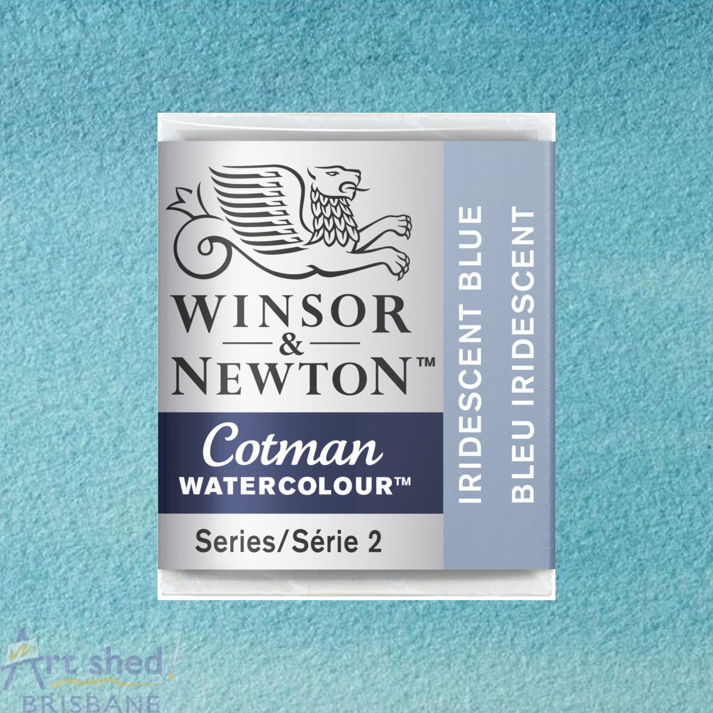 Winsor and Newton Cotman Watercolour Metallic Half Pan Iridescent Blue