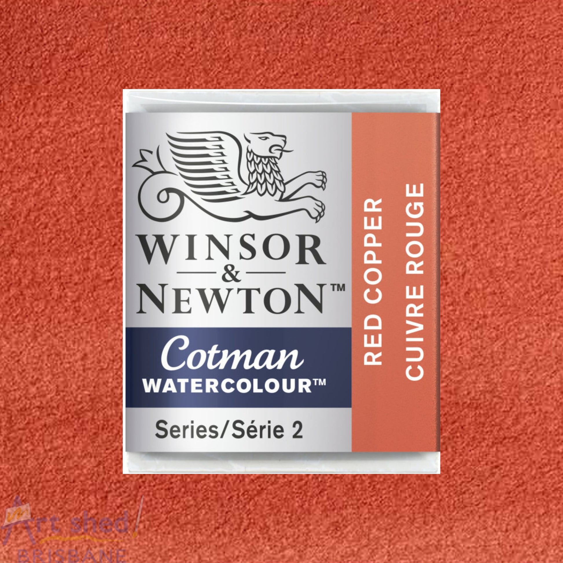 Winsor and Newton Cotman Watercolour Metallic Half Pan Red Copper