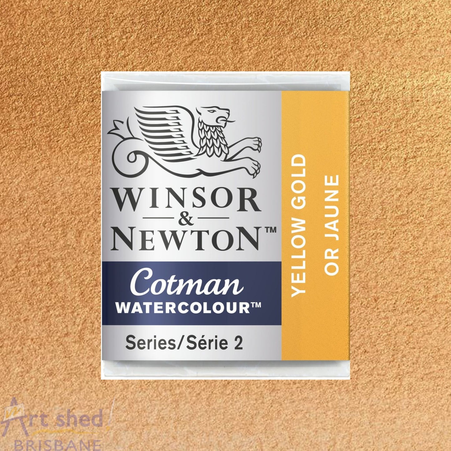 Winsor and Newton Cotman Watercolour Metallic Half Pan Yellow Gold