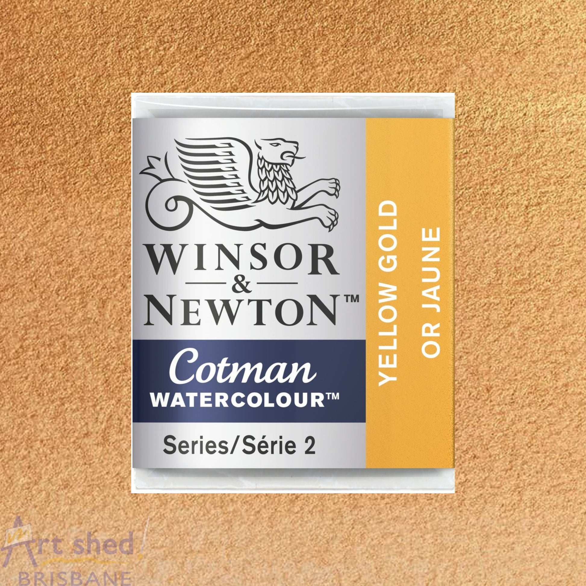 Winsor and Newton Cotman Watercolour Metallic Half Pan Yellow Gold