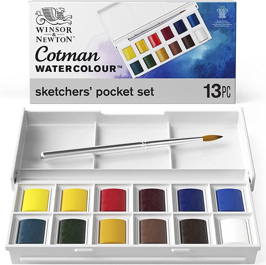 Winsor and Newton Cotman Watercolour Sketchers Pocket Box of 12