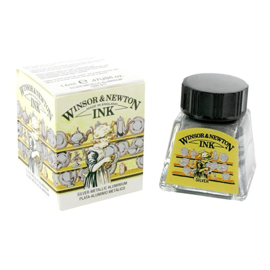 Winsor and Newton Drawing Ink 14ml - Silver 945