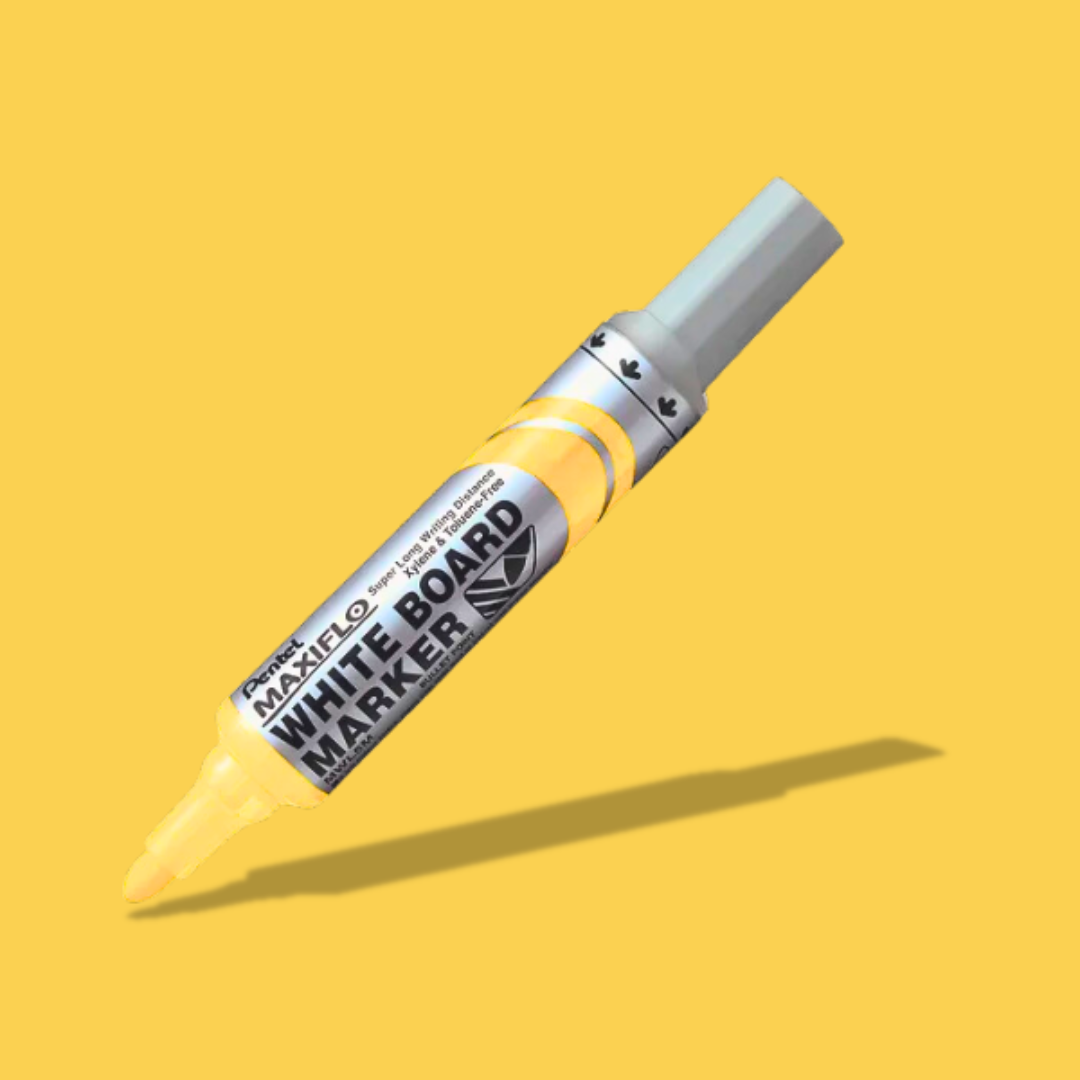 Pentel Maxiflo Whiteboard Marker - Bullet Yellow