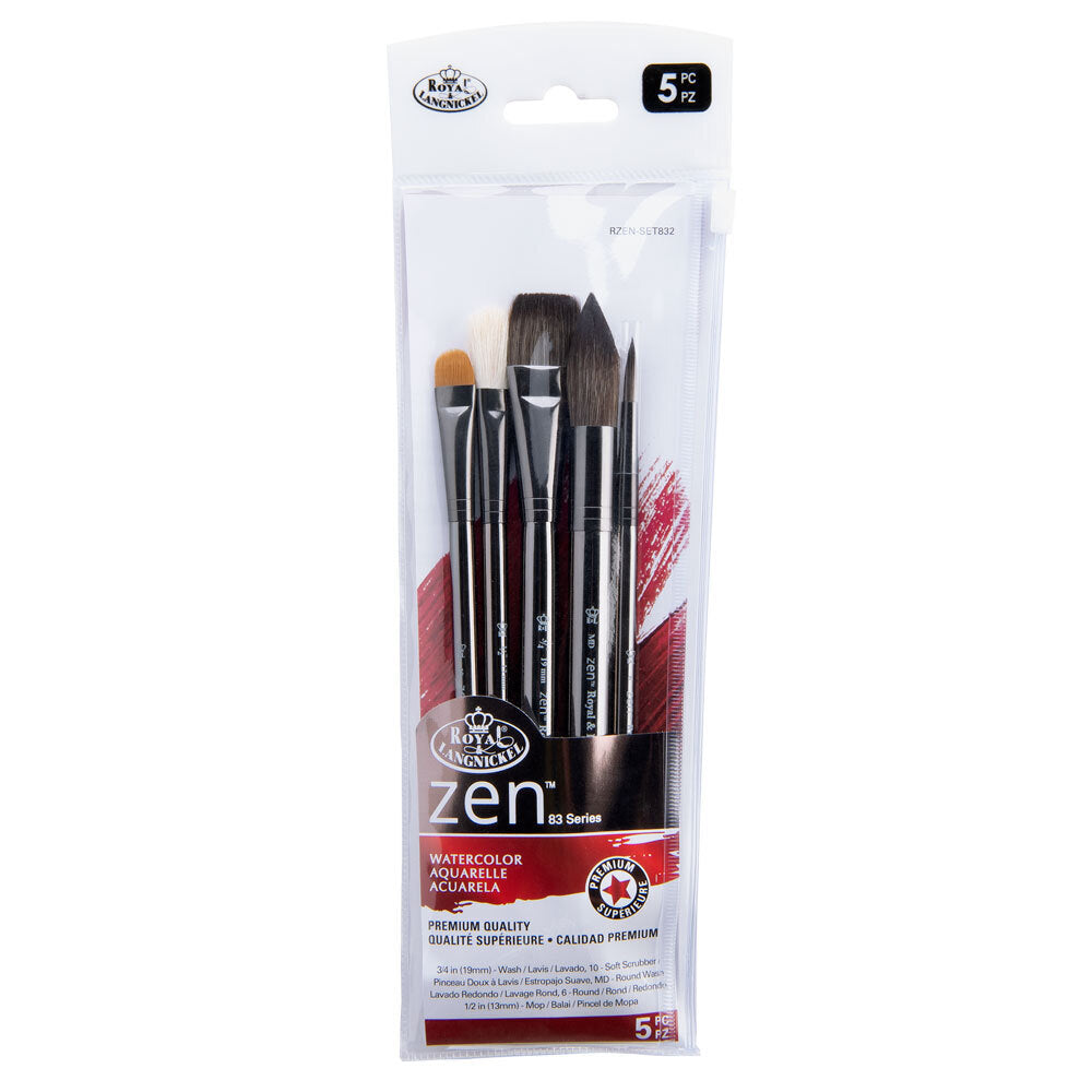 ZEN Watercolour Brush Set of 5 - 832