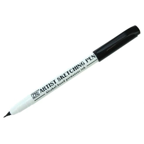 ZIG ARTIST SKETCHING PEN BLACK 0.6MM