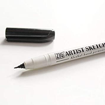 ZIG ARTIST SKETCHING PEN BLACK 0.6MM