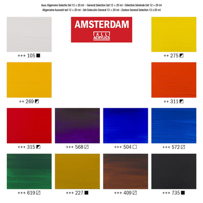 Amsterdam Acrylic General Selection 12 x 20ml