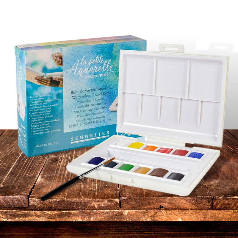 Sennelier La Petite Aquarelle Watercolor Travel Set Assorted