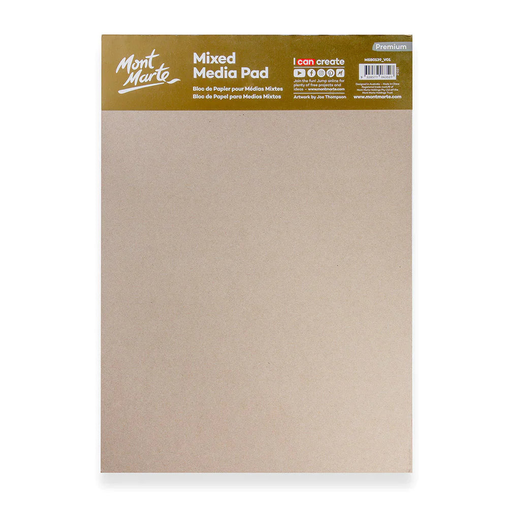 Mont Marte Mixed Media Pad 300gsm A3 15 sheets