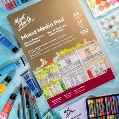 Mont Marte Mixed Media Pad 300gsm A3 15 sheets