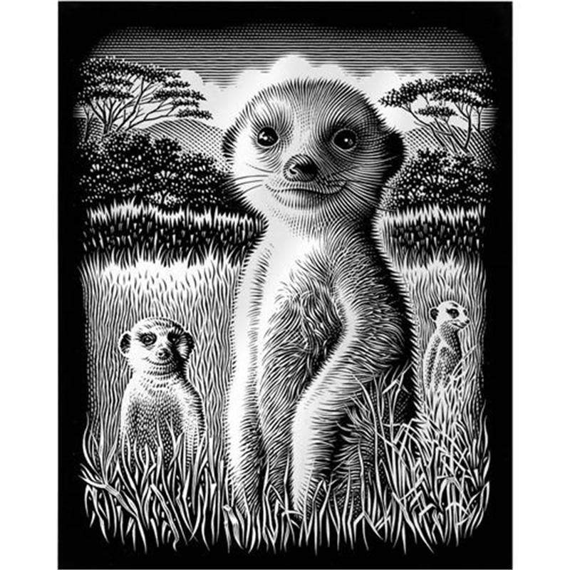 Reeves Scraperfoil - Silver Meerkats