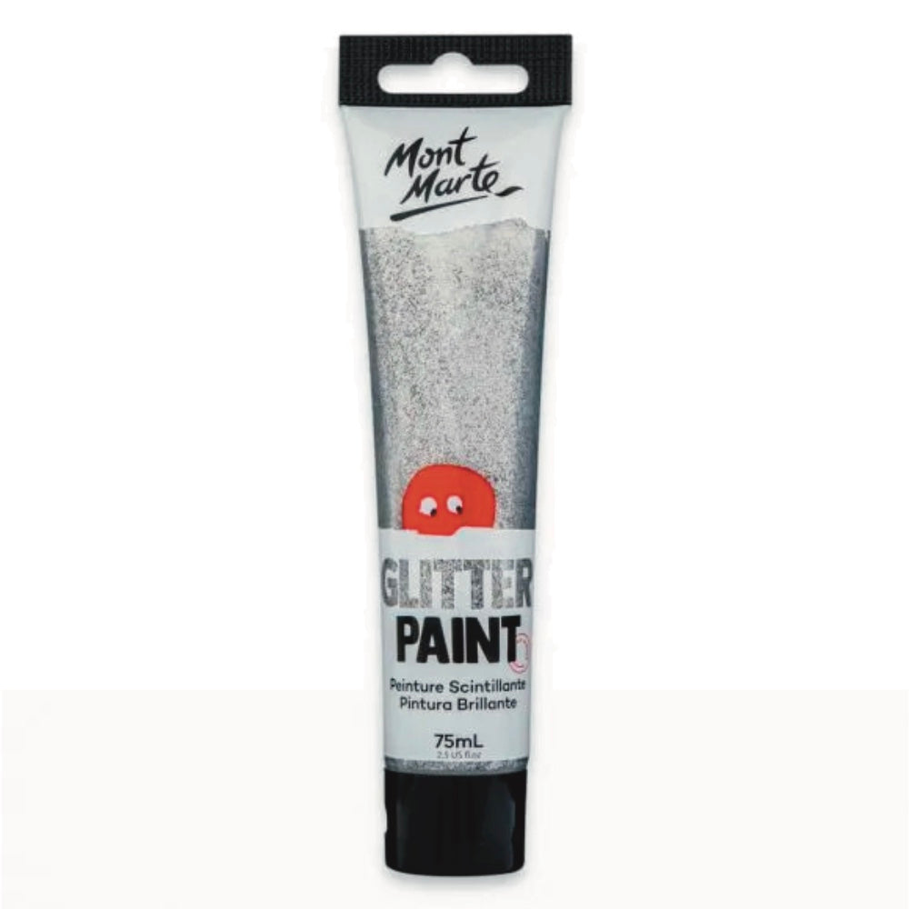 Mont Marte Glitter Paint 75ml Silver