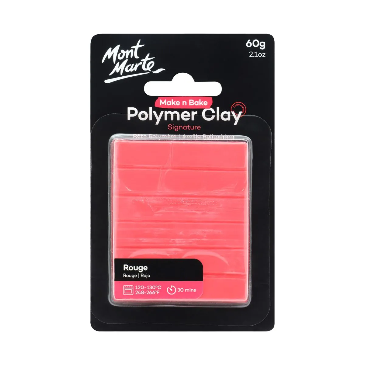 Mont Marte Make n Bake Polymer Clay 60gm Rouge