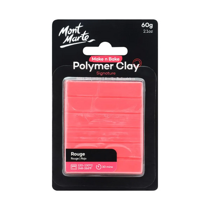 Mont Marte Make n Bake Polymer Clay 60gm Rouge