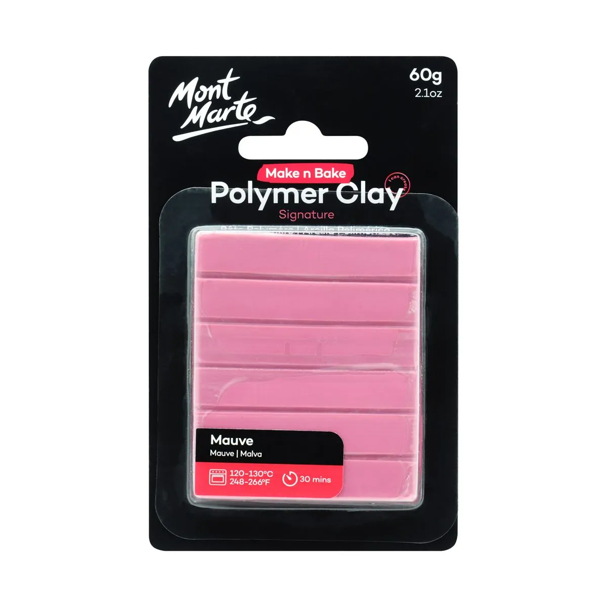 Mont Marte Make n Bake Polymer Clay 60gm Mauve