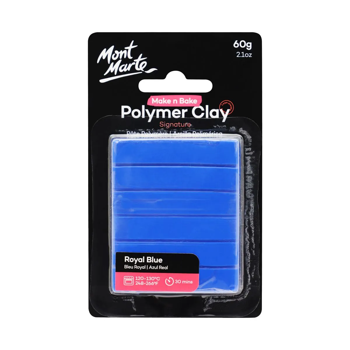 Mont Marte Make n Bake Polymer Clay 60gm Royal Blue