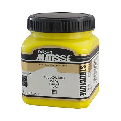 MATISSE STRUCTURE ACRYLIC 500ml S2 YELLOW MID AZO