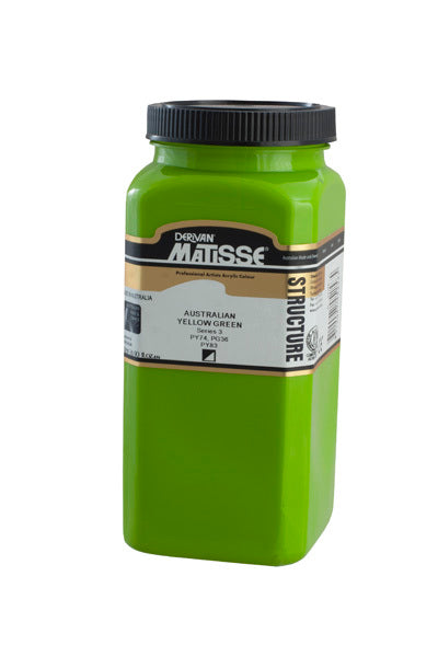 MATISSE STRUCTURE ACRYLIC 500ml S3 AUSTRALIAN YELLOW GREEN