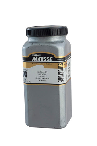 MATISSE STRUCTURE ACRYLIC 500ml S4 METALLIC SILVER