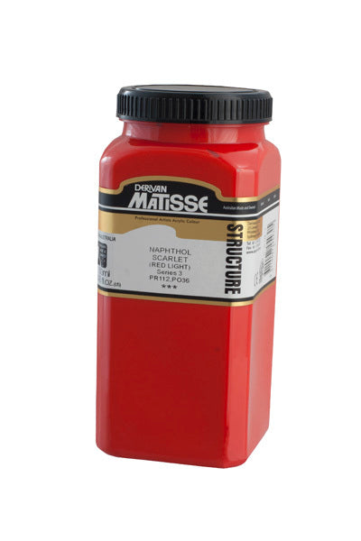 MATISSE STRUCTURE ACRYLIC 500ml S3 NAPTHOL SCARLET