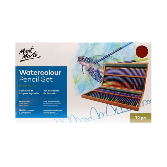 Mont Marte Premium Watercolour Pencils Box Set 72pce