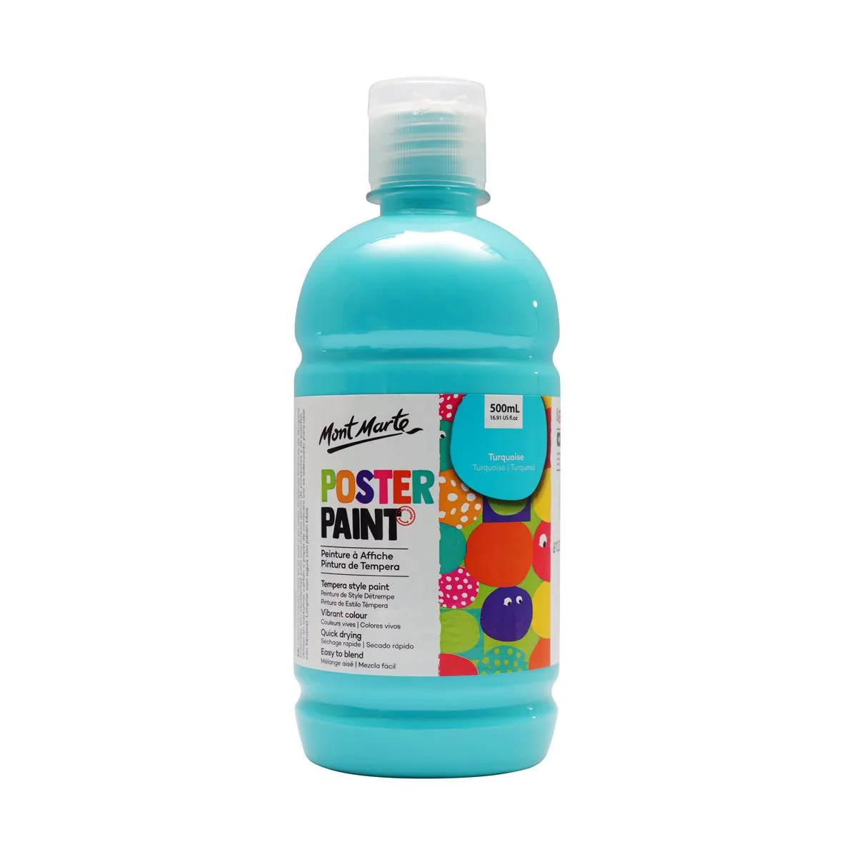 Mont Marte Poster Paint 500ml Turquoise