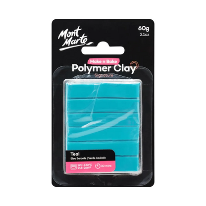 Mont Marte Make n Bake Polymer Clay 60gm Teal