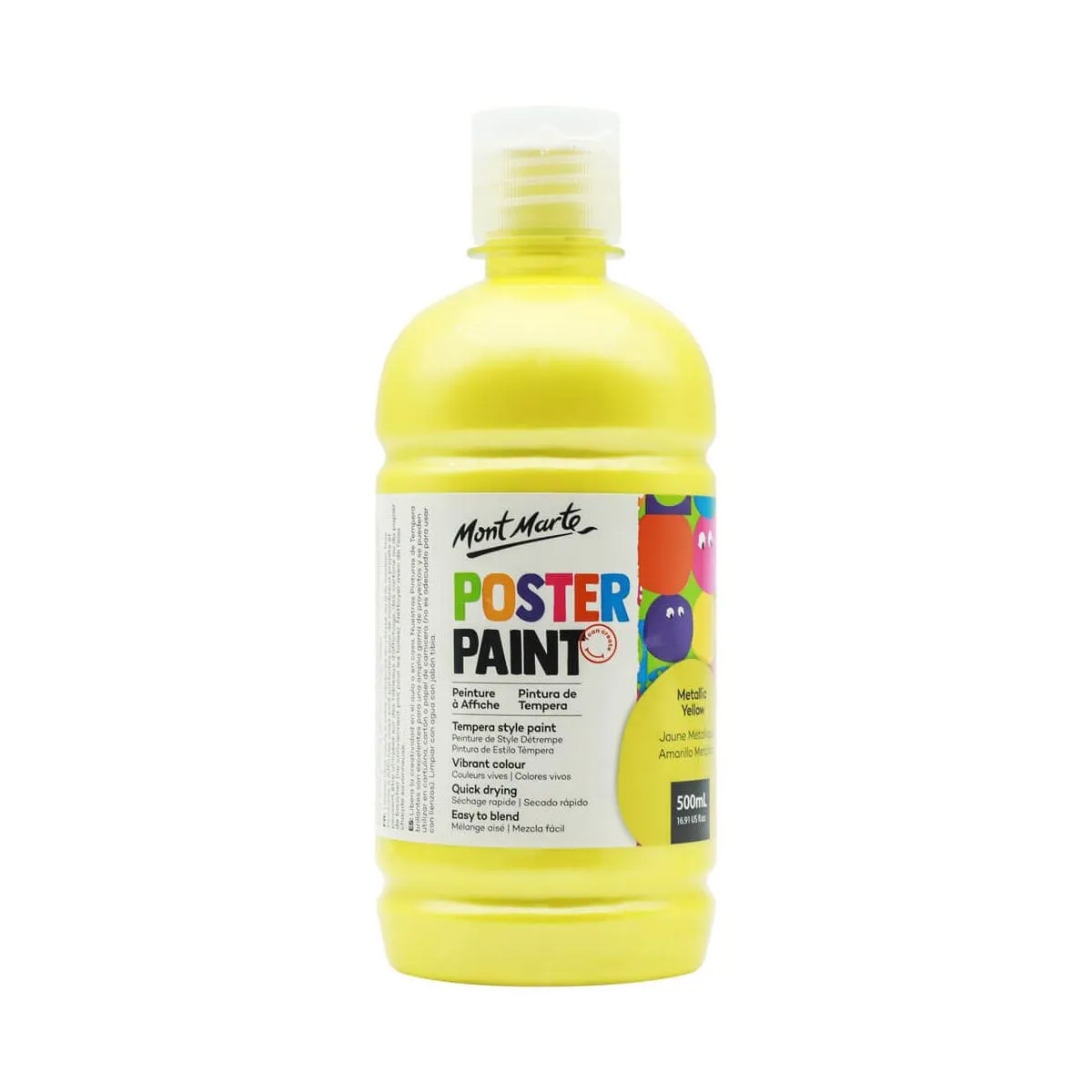 Mont Marte Poster Paint 500ml Metallic Yellow