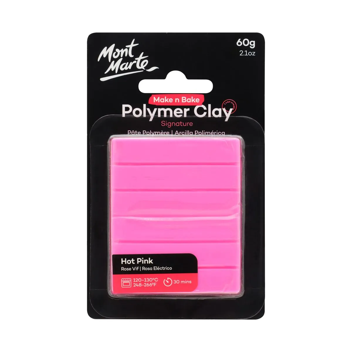 Mont Marte Make n Bake Polymer Clay 60gm Hot Pink