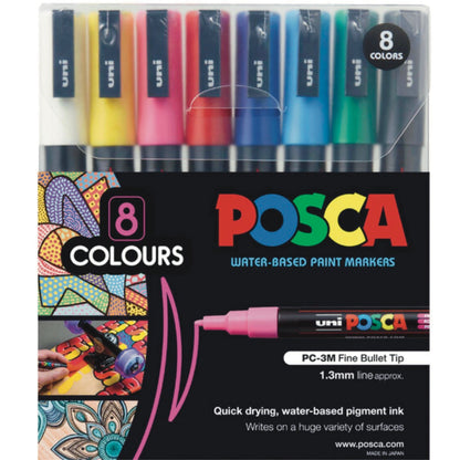 Posca PC-3M Marker Assorted Set of 8