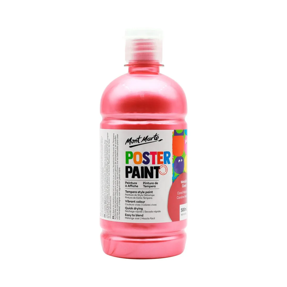 Mont Marte Poster Paint 500ml Metallic Coral