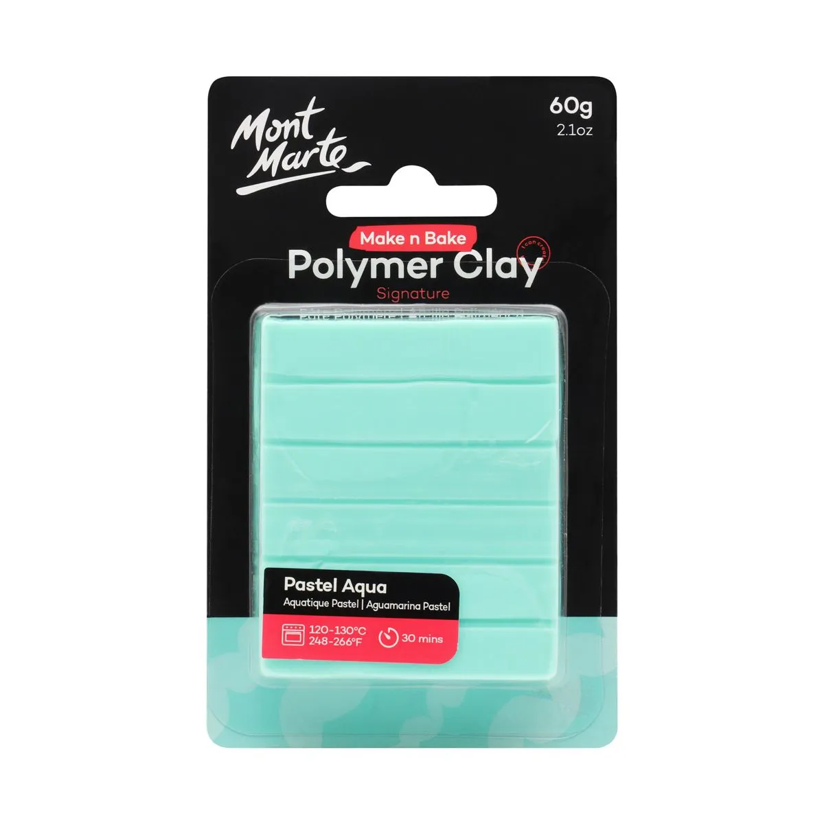 Mont Marte Make n Bake Polymer Clay 60gm Pastel Aqua