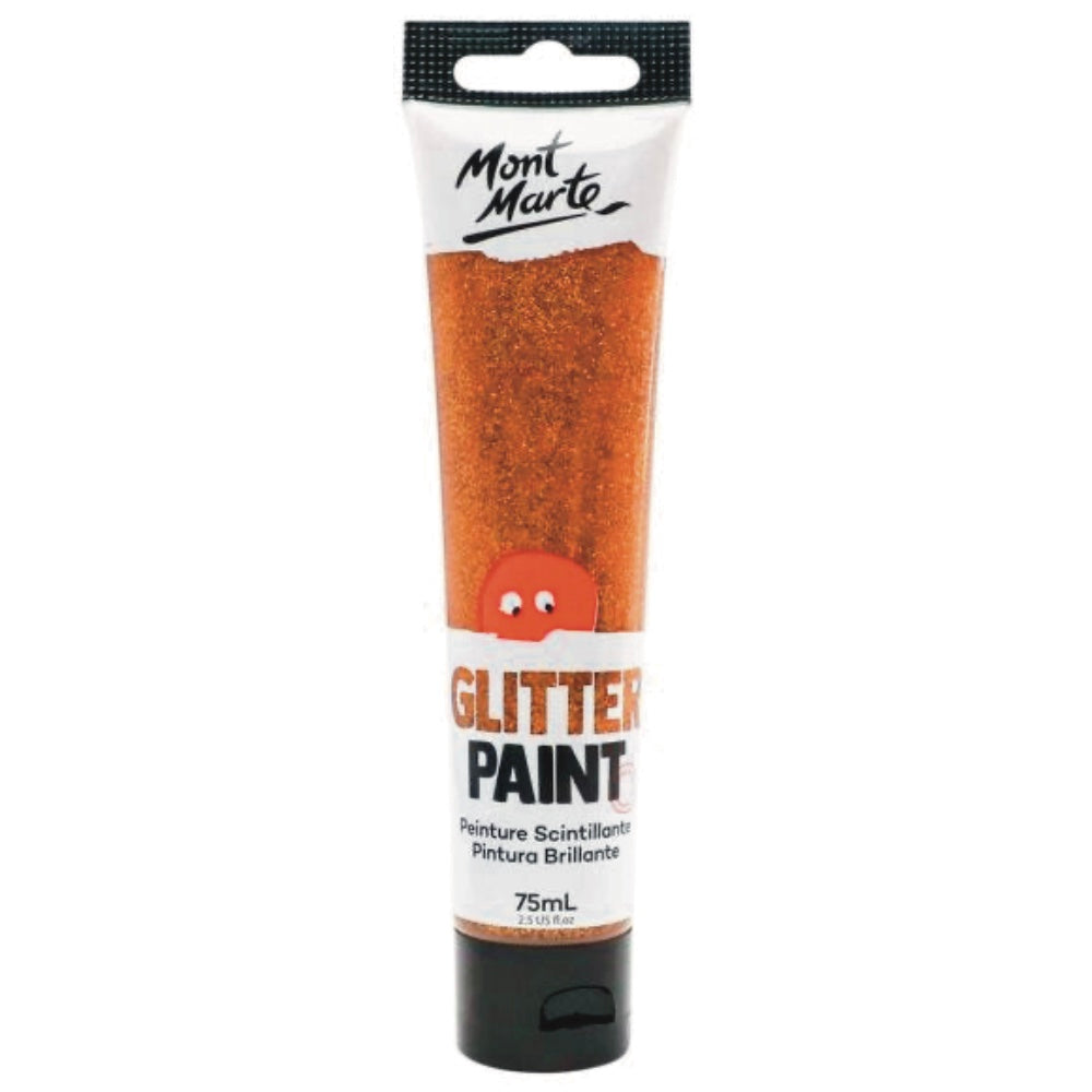 Mont Marte Glitter Paint 75ml ORANGE