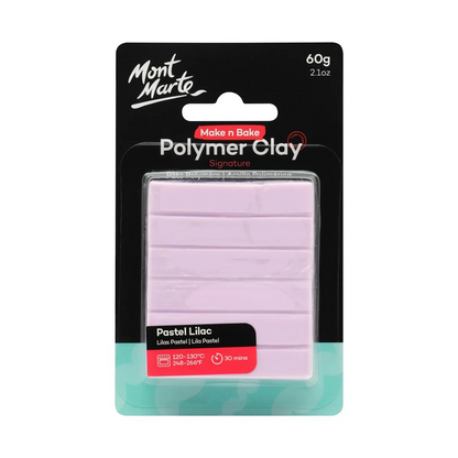 Mont Marte Make n Bake Polymer Clay 60gm Pastel Lilac