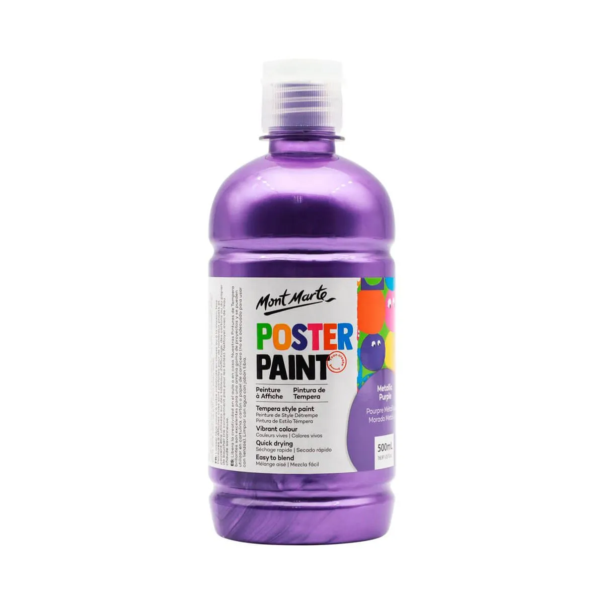 Mont Marte Poster Paint 500ml Metallic Purple