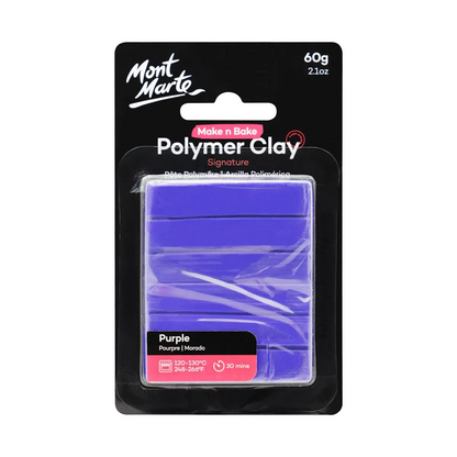 Mont Marte Make n Bake Polymer Clay 60gm Purple