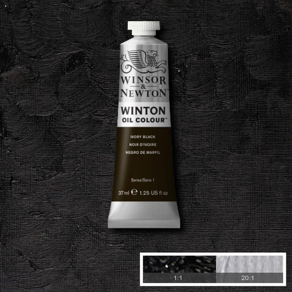 Winsor and Newton Winton Oil Colour 37ml IVORY BLACK