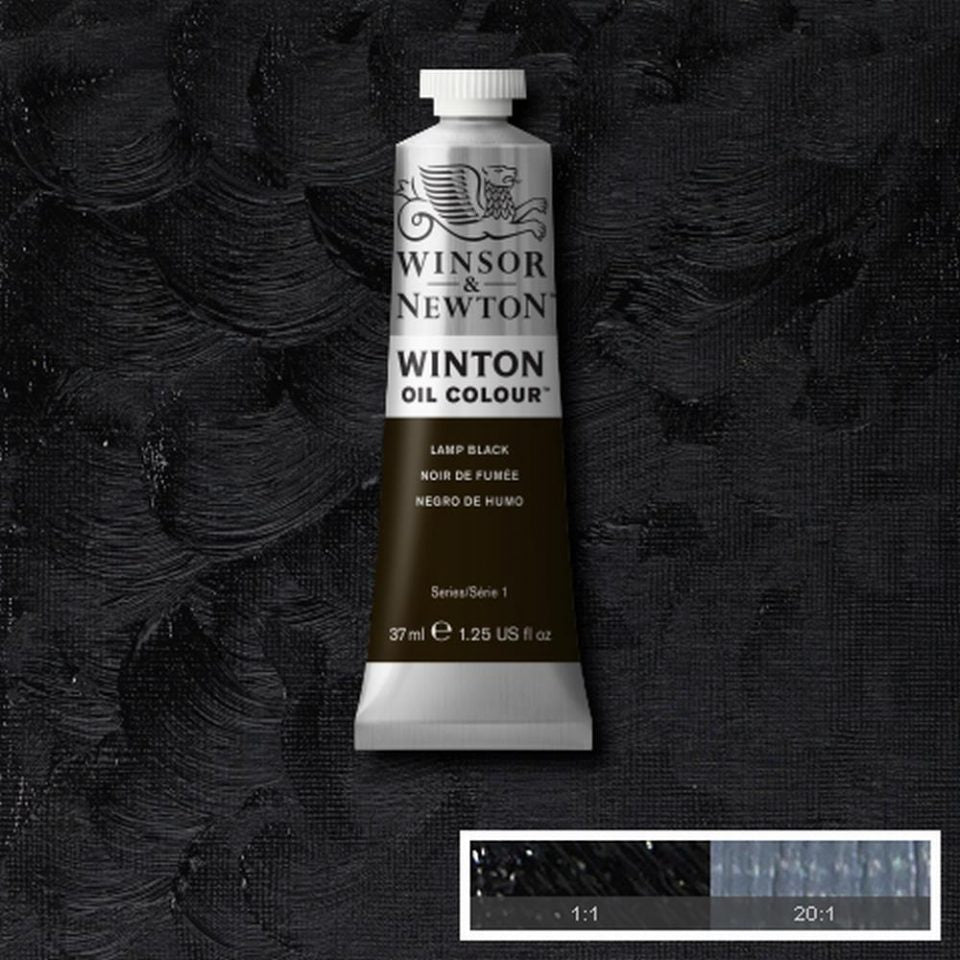 Winsor and Newton Winton Oil Colour 37ml LAMP BLACK