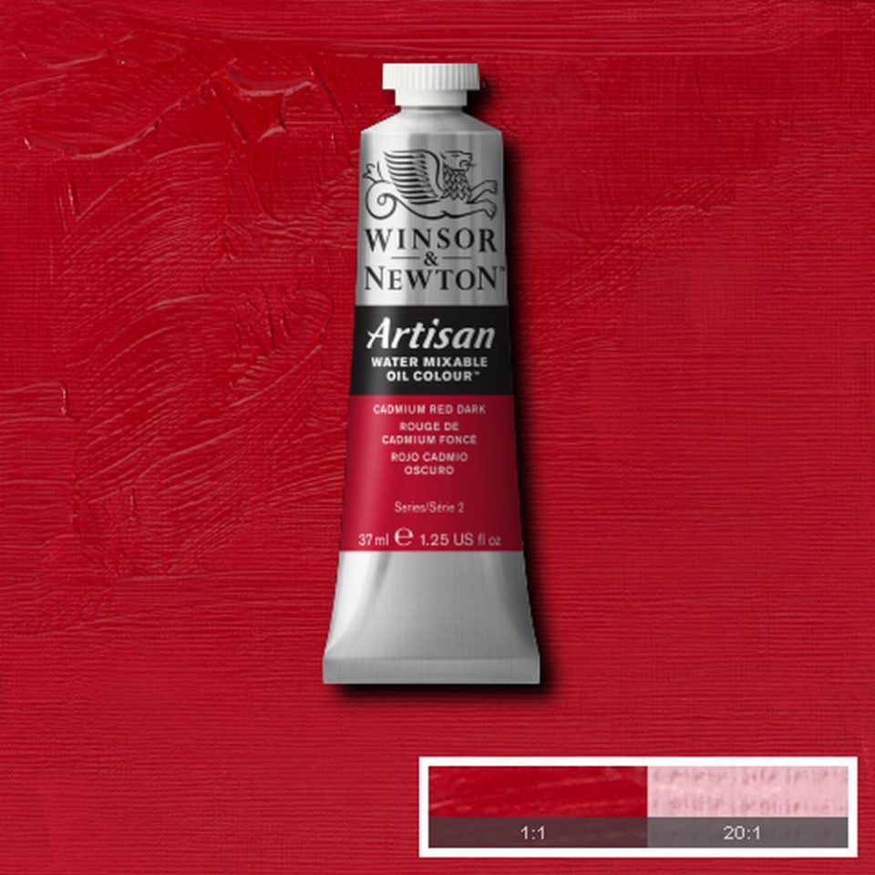 Winsor and Newton Artisan Water Mixable Oil 37ml S2 Cadmium Red Dark