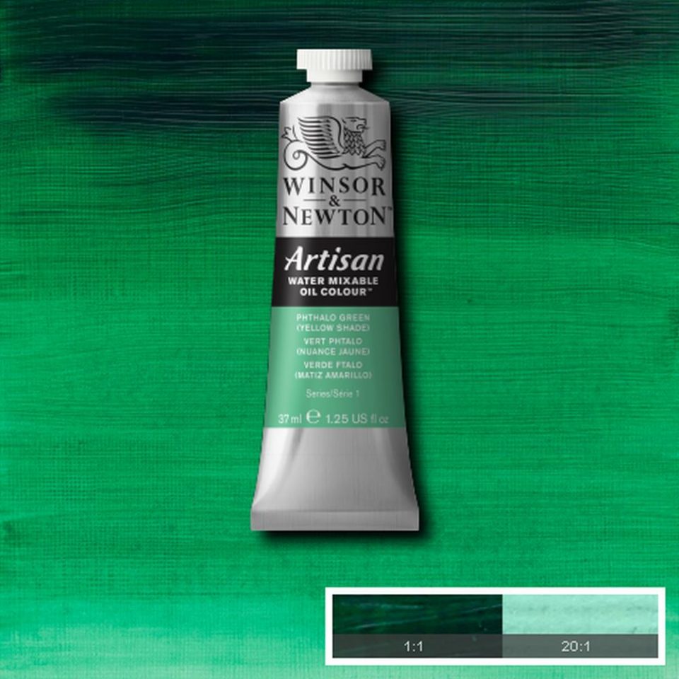 Winsor and Newton Artisan Water Mixable Oil 37ml S1 Phthalo Green - Yellow Shade