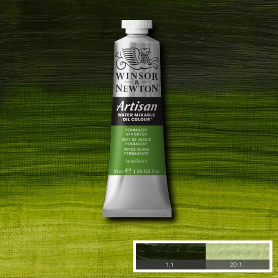 Winsor and Newton Artisan Water Mixable Oil 37ml S2 Permanent Sap Green