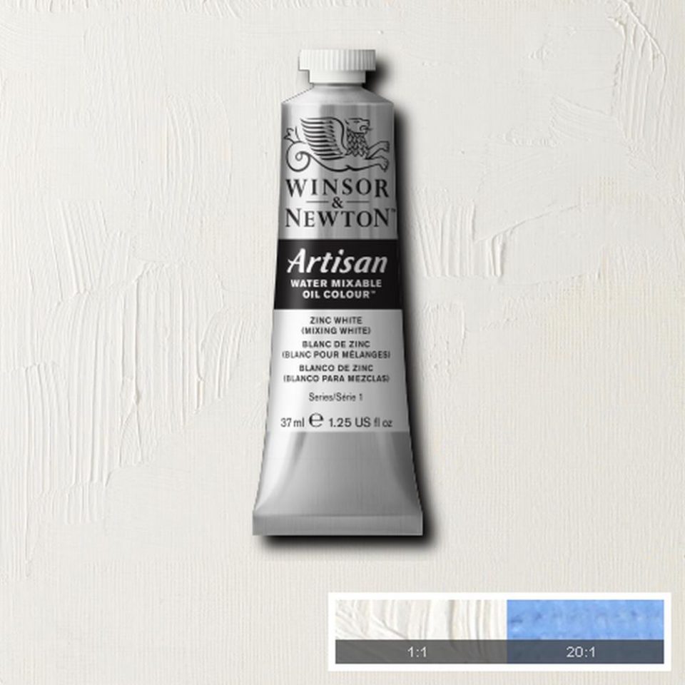 Winsor and Newton Artisan Water Mixable Oil 37ml S1 Zinc White - Mixing