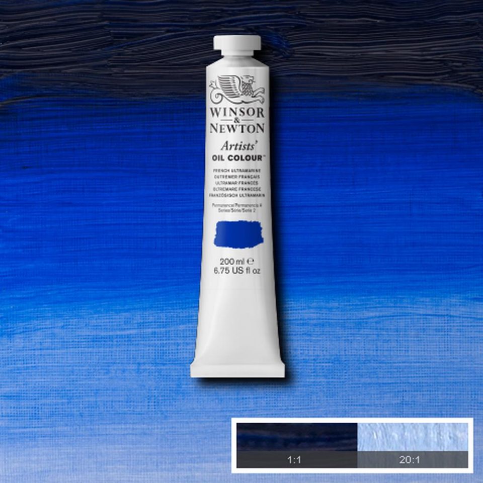 Winsor and Newton Artists Oil Colour 200ml S2 French Ultramarine Blue