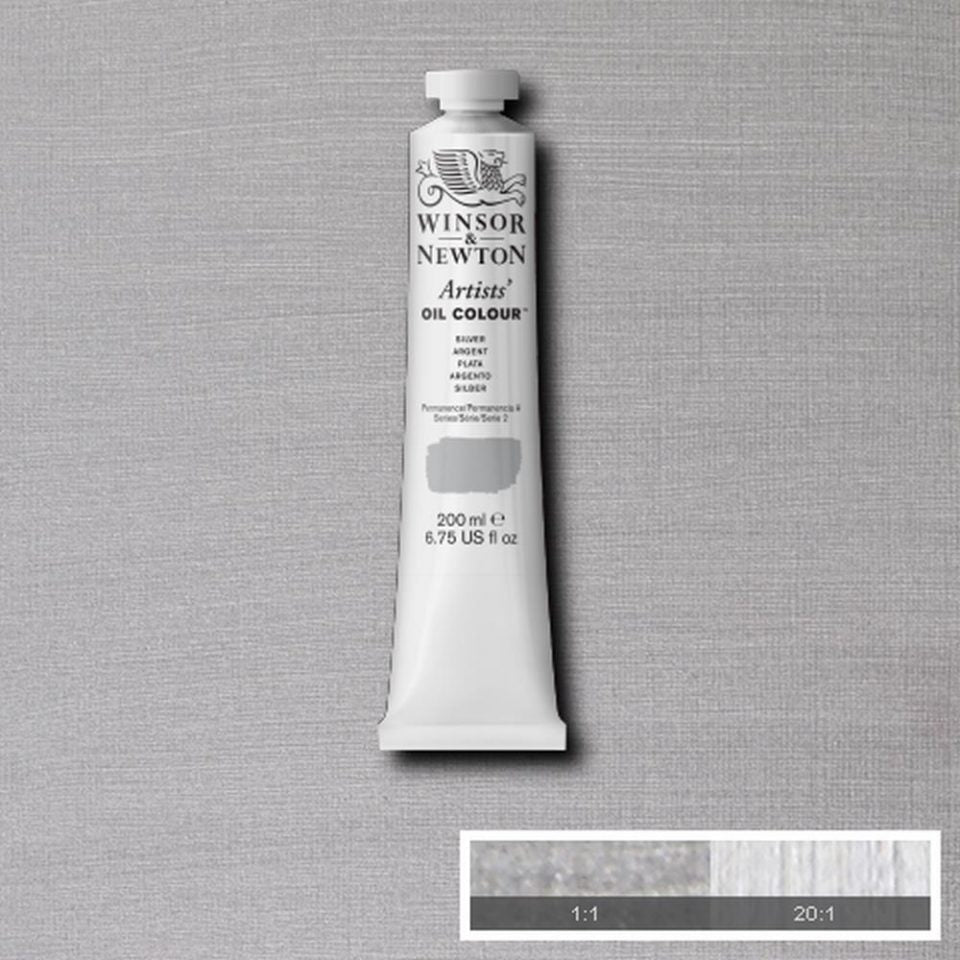 Winsor and Newton Artists Oil Colour 200ml S2 Silver