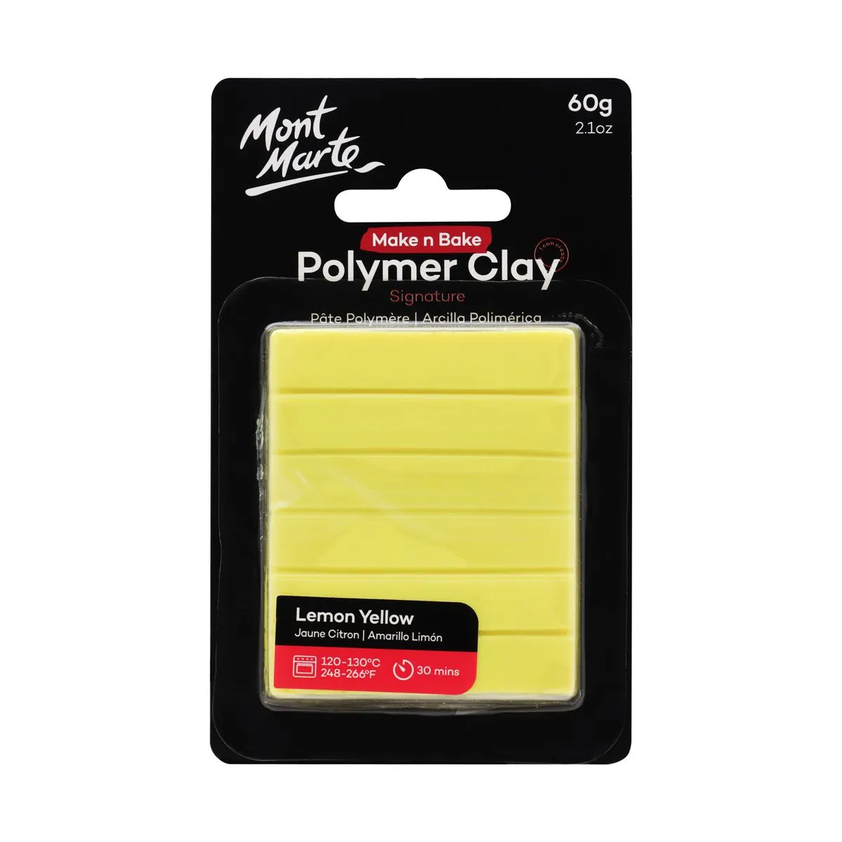 Mont Marte Make n Bake Polymer Clay 60gm LEMON YELLOW