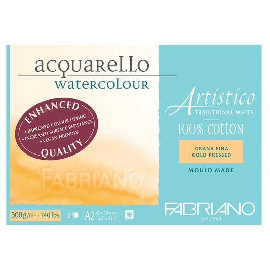 Fabriano Artistico Enhanced W/C Pad 300g Cold Press