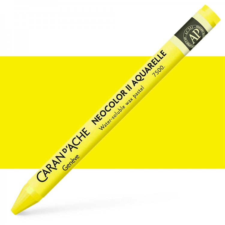 Caran DAche NEOCOLOR II Water Soluble Wax Oil Pastel Lemon Yellow 240