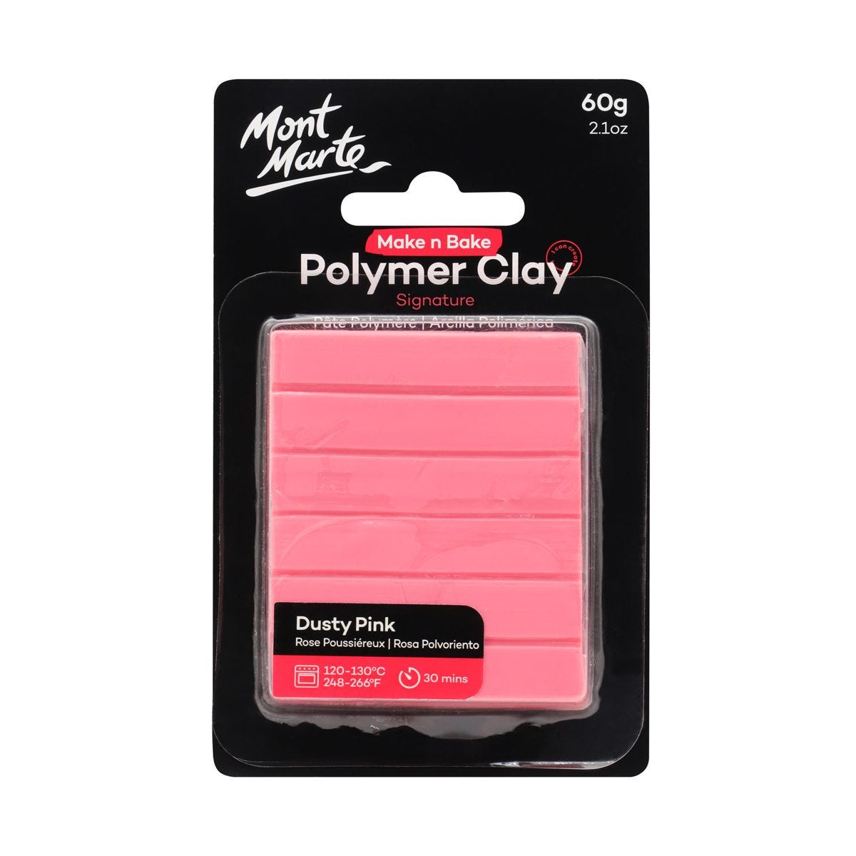 Mont Marte Make n Bake Polymer Clay 60gm Dusty Pink