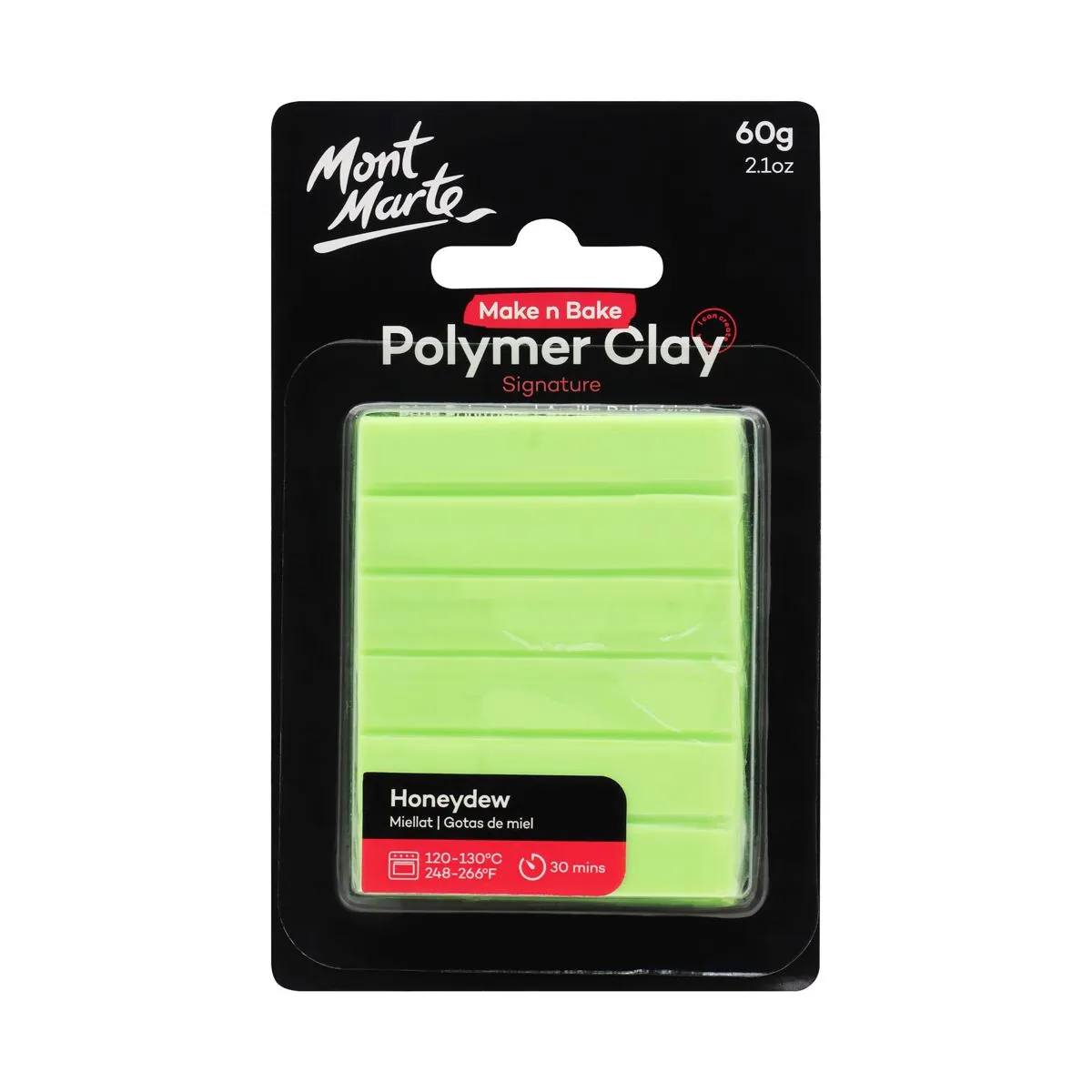 Mont Marte Make n Bake Polymer Clay 60gm Honeydew